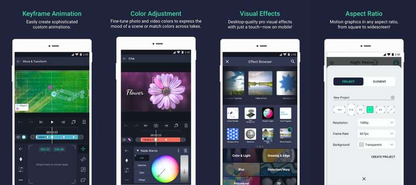 Features of Alight Motion Pro