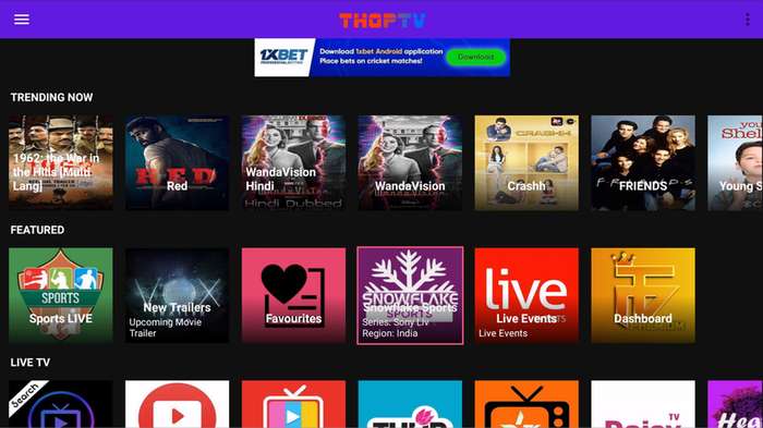 ThopTV APK Download IPL Live TV 2022 updated (Watch Web Series, Movies & Live TV for Free)