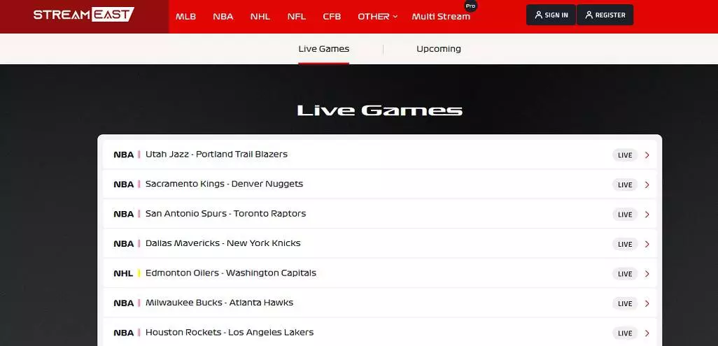 StreamEast Live Sports Streaming Site in 2022